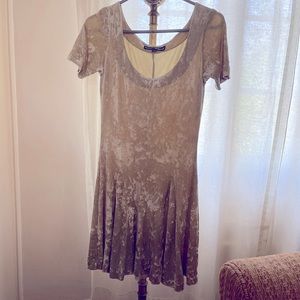 Betsey Johnson stretch velvet skater dress